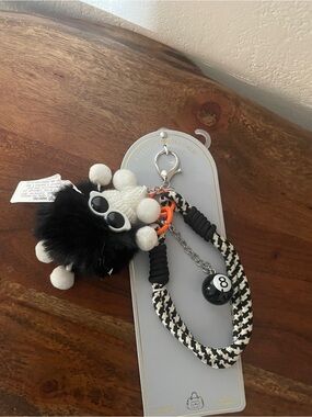 Eye Candy Faux Fur Bag Charm Keychain NWT | Sunglasses | 8 Ball | Y2K